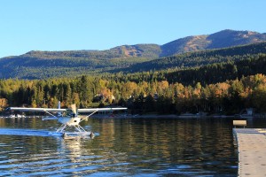 The Bachelor arrives via seaplane to The Lodge at Whitefish Lake. (Photo courtesy Brian Schott)