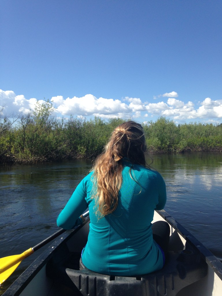 My paddling partner, Kristin. 