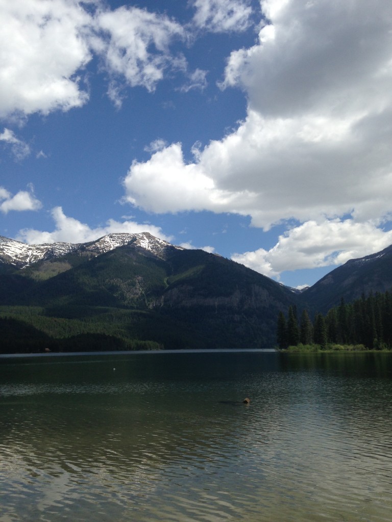 Holland Lake. If you look closely, you can see Holland Falls across the lake.