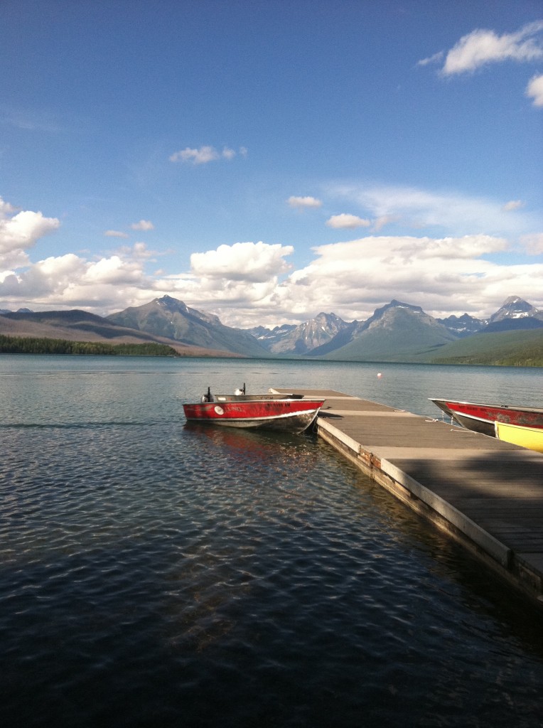 The view of Lake McDonald from Apgar Village.