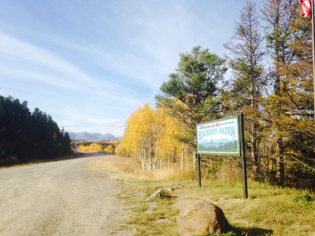 One of the entrance points to the Blackfeet Nation: home to the Blackfeet Tribe. 