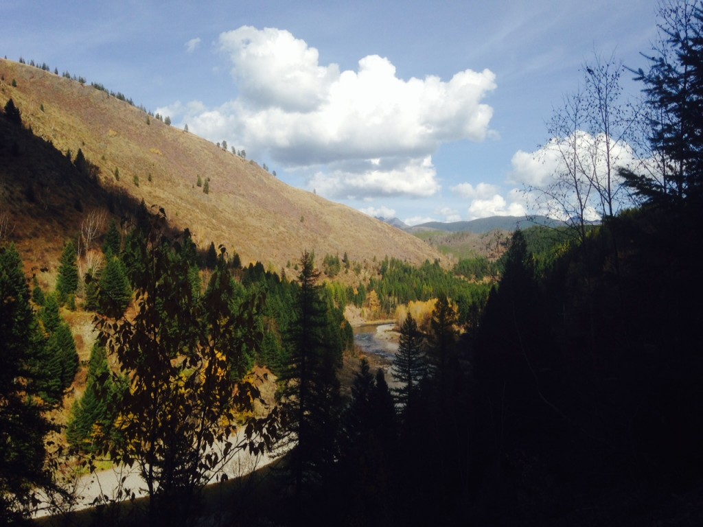 Highway 2 follows the Middle Fork of the Flathead River for several miles. 