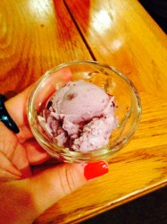 The perfect ending to any Montana meal: huckleberry ice cream.