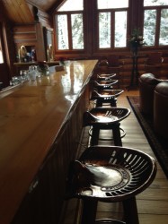 After lunch in the dining room, we headed up to the lounge to relax and belly up on these perfect bar stools. 