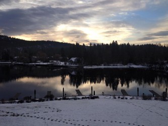 A morning view of Bigfork Bay from Marina Cay.