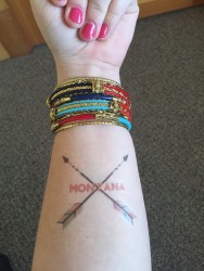 Wearing my love for Montana proudly on my arm. 