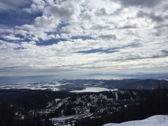 Looking out over the valley from the slopes of Whitefish Mountain Resort. 