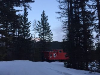 The appropriately named red caboose. 