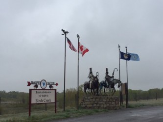 These Blackfeet warriors can be found at the four entry points onto the Blackfeet Nation. 