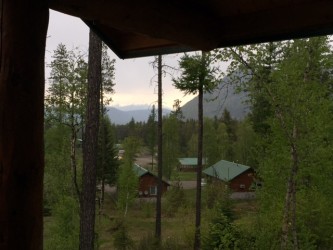 Good morning, mountain peaks in Glacier National Park. 