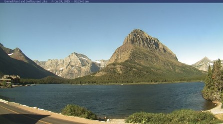 The view in Many Glacier, as of 8:53 a.m. on July 24, 2015. 
