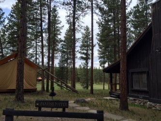 Some of the homes also have a private glamping tent. 