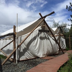 One of the treatments tents at Spa Town. Sigh. 