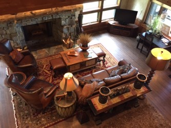 The living room in one of the wilderness estates. 