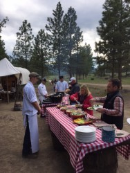 The chuckwagon dinner along the Blackfoot River was one of the highlights from our stay. 