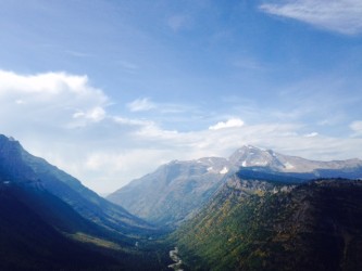 Looking down into the Lake McDonald Valley from the Going-to-the-Sun Road. 