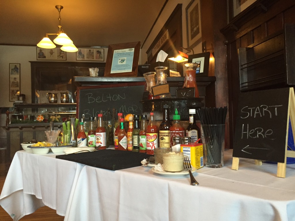 They also have a bloody mary bar on Sunday mornings. 
