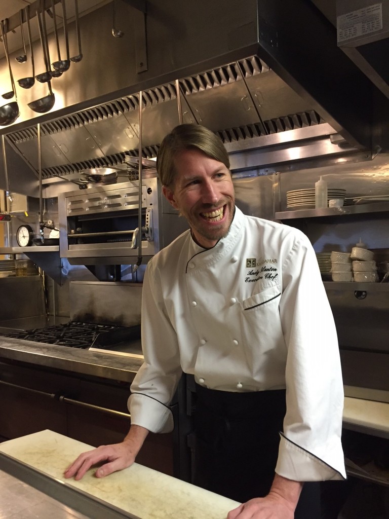Chef Andy inside his kitchen in Whitefish. 