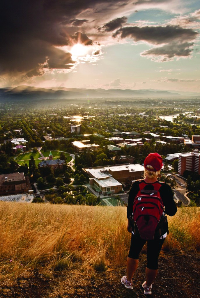 The view of Missoula from Mount Sentinel. 