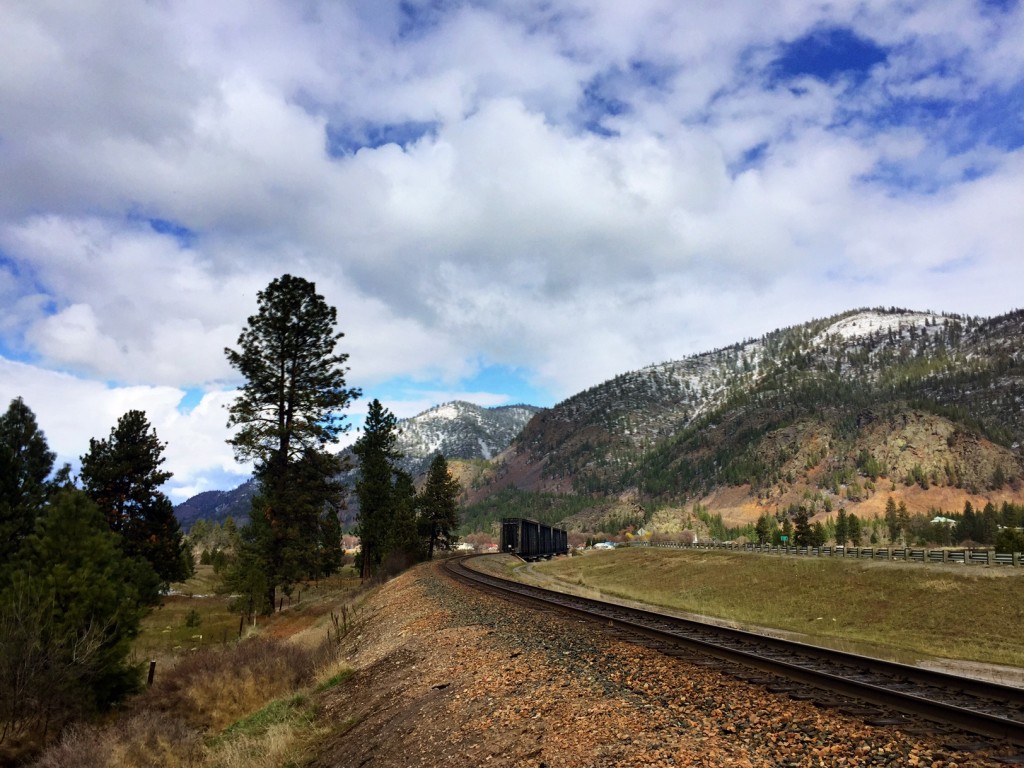 The railroad line heading into Paradise. 