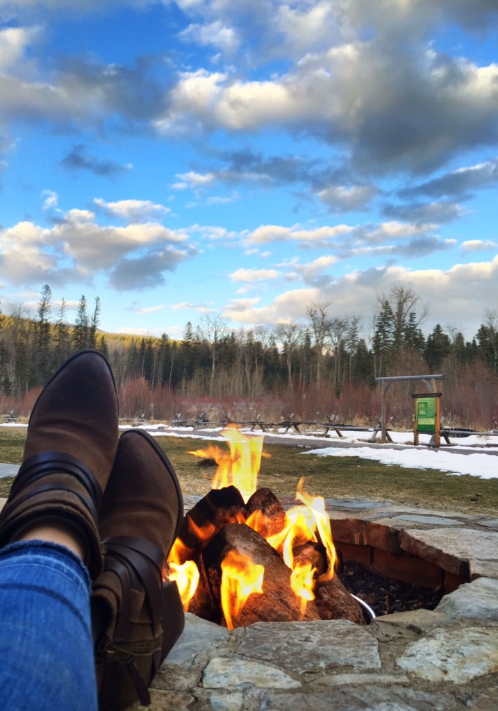 The final stop: the outdoor fire pit at The Lodge at Whitefish Lake. 