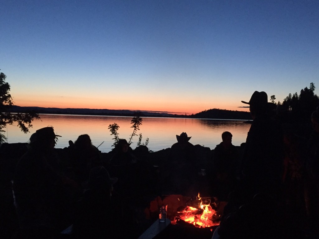 One of the places to be in Montana: around a campfire. 