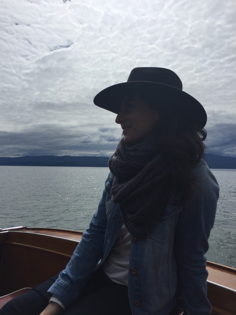 My (stunning) friend Kate taking in our time on the water. 