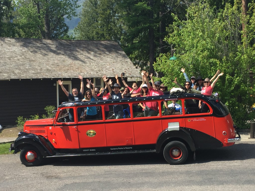 red bus tour glacier national park