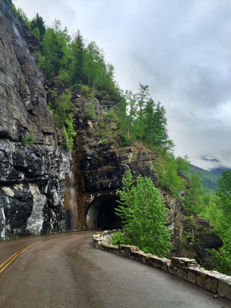 Heading back down the road through the tunnel. 