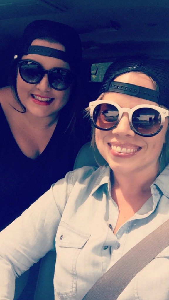 Baby girl and I donning our new snapbacks from our pal Kevin at Flathead Lake Lodge. 