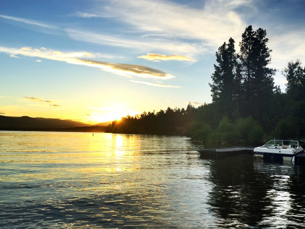 Sunset at the lake. 