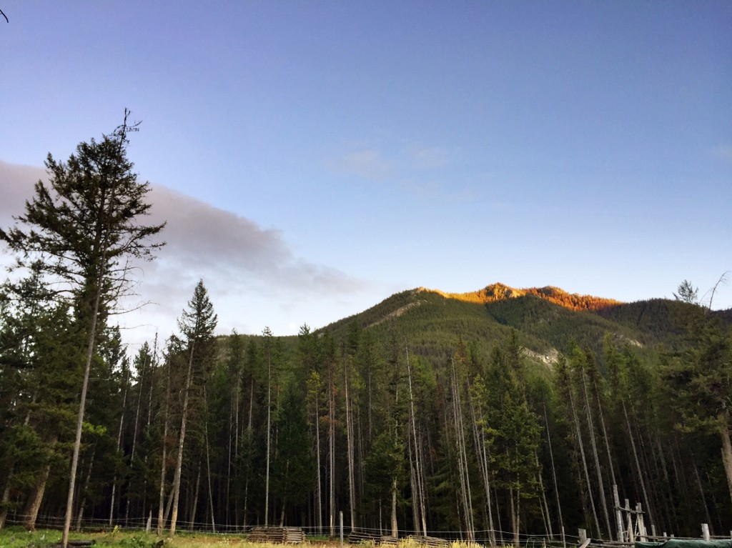 The view from camp at White River. 