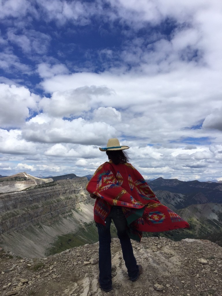 My friend Amy taking in the view of the Chinese Wall in The Bob. 