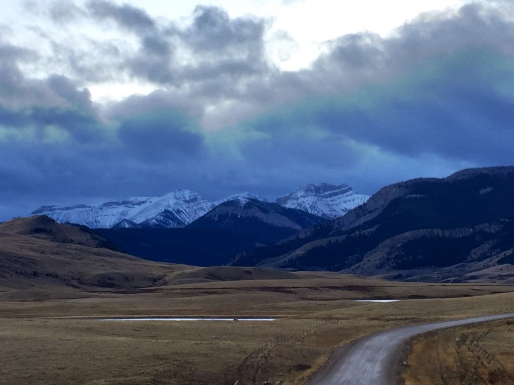 Fresh snow in the mountains. 