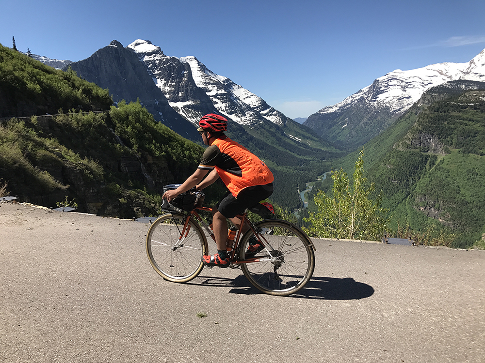 biking the going to the sun road